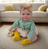 Bebê Boneca Reborn Realista Fofinha Corpinho Siliconado Pode Dar Banho