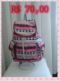 mochila com estampa etnica