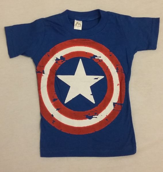 CAMISETA DO CAPITÃO AMÉRICA MANGA CURTA