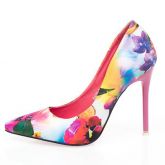 Sapato de Cetin, estampa Floral. 02 Cores -           Cod.: 808