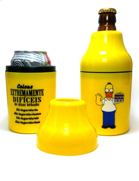 Porta Litrinho e Lata (Homer Amarelo)