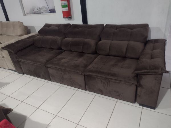 Sofá retrátil e reclinável 3 metros