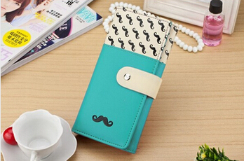 Carteira Azul Tiffany Mustache