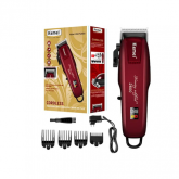 3-Máquina de Cortar Cabelo Recarregável Display LCD Bordô Kemei KM-PG2600