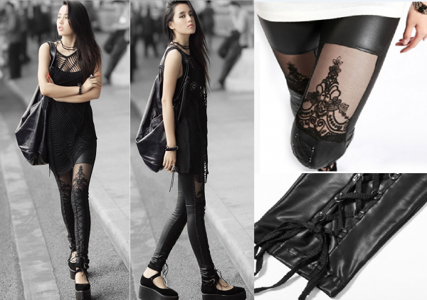 Calça Couro sintético