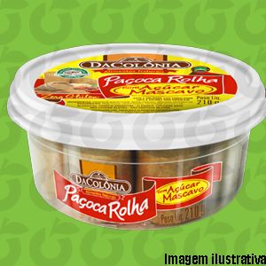 Paçoca Rolha com Açúcar Mascavo 56Unid DaColônia