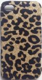 CASE ONCINHA AVELUDADA DOURADA PARA IPHONE 4 E 4S