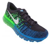 Tênis Nike Flyknit Air Max Preto, Verde e Azul