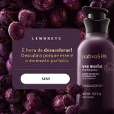 NATURA,LOÇÃO NUTRITIVA DESODORANTE NATIVA SPA GRAPE/UVA MERLOT-400ML