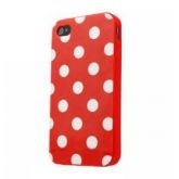 CASE BOLINHAS VERMELHAS PARA IPHONE 4 E 4s