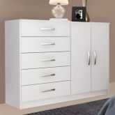 Comoda Araruama.Miracema 5G2P Branco AS Moveis