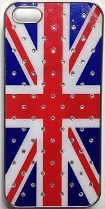 CASE INGLATERRA COM STRASS PARA IPHONE 5 E 5S