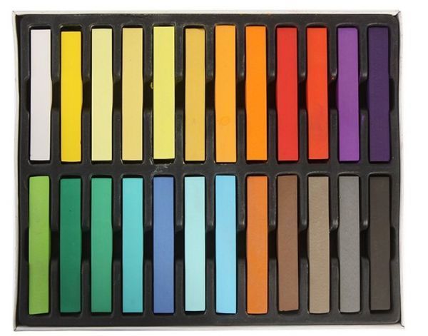 Giz Para Colorir Cabelos 24 Cores Cod.001