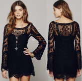 Vestido Forrado em Rendas Cod 50.