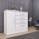 Comoda Berlim.Chicago 4G1P Branco Neve TCIL