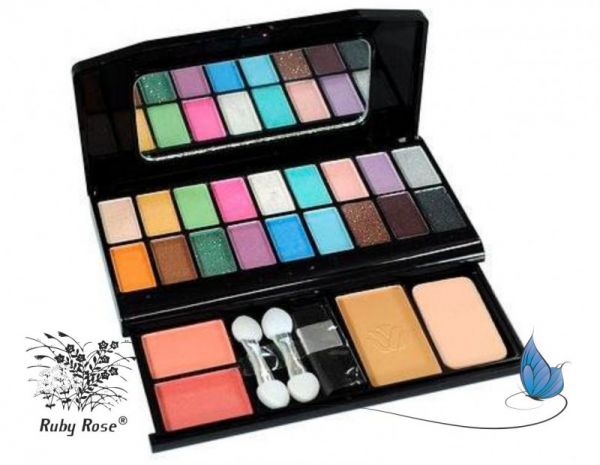 Estojo de Maquiagem Deluxe Sombras e Blush - Ruby Rose