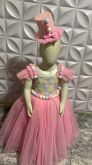 Vestido Luxo Circo Rosa Infantil 2 em 1