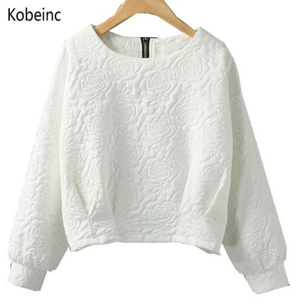 Blusa Com Bordado e Zíper Atrás  (Importado)