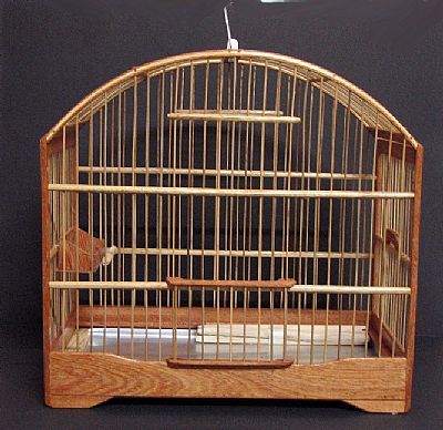 Gaiola de Madeira artesanal - simples - canário