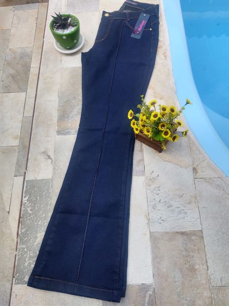 Calça Jeans Cintura Alta Stretch