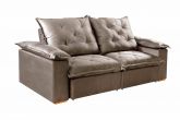 Estofado Retratil Reclinavel Leblon 250 2x100 Molas Ensacadas Veludo Inca Bege Escuro 813 Evidence