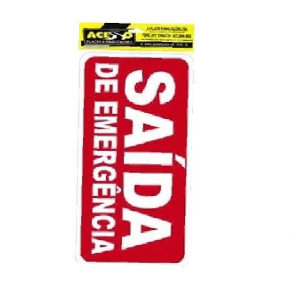 Placa - Saída de Emergência