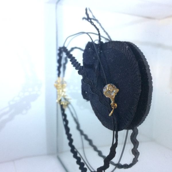 Choker duplo com brilhante