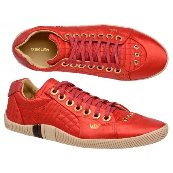 SAPATENIS OSKLEN METALASSÊ CETIM VERMELHO