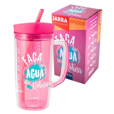 Jarra Infusor com canudo Faça da Água 1.3 lts