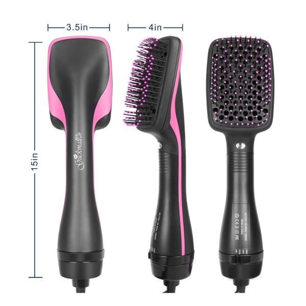 Escova Secadora - 1000W de Potência - Rosa/Preta
