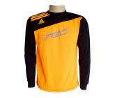 Camisa Adidas Dri Fit Manga Longa Laranja e Preta