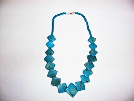 Colar Azul Envelhecido L