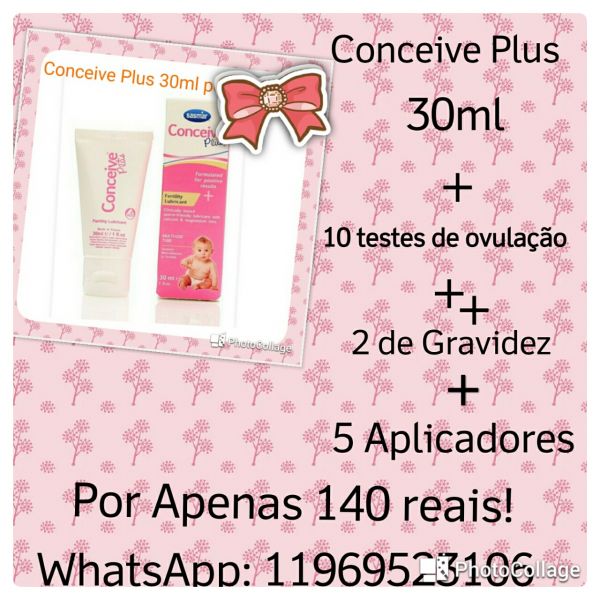 Conceive Plus 30ml + 5 Aplicadores + 10 testes de ovulação + 2 de Gravidez