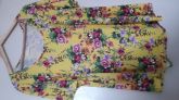 Blusa floral plus size chanes nova  estampa amarela
