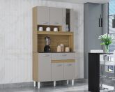 A563.Kit Cozinha Coral 6P1G 90 Damasco.Off White Poquema