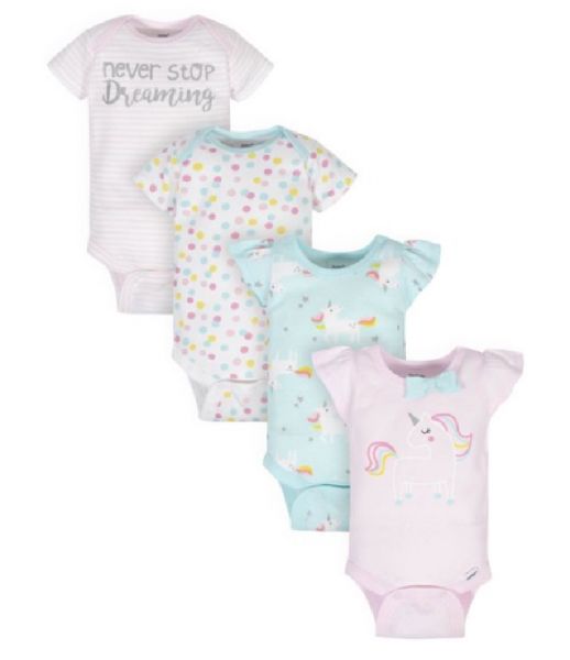 Conjunto de 4 macacões sem mangas para bebês meninas Gerber