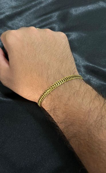 pulseira masculina de aço inoxidável