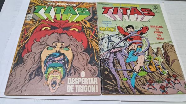 Gibis Novos Titãs 15 25 32 42 45 72 108 111 Coleção Abril formatinho
