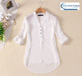 Camisa em Chiffon com devote v