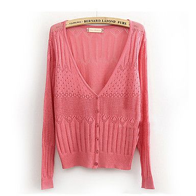 Lindo suéter estilo cardigan mangas compridas com botões