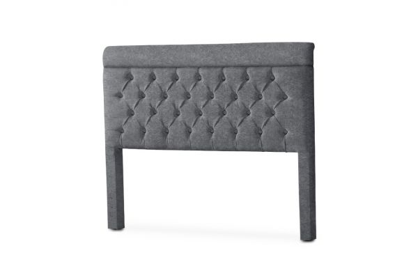 Cabeceira Casal Capri 140 Veludo Suede Cinza SR Cabec