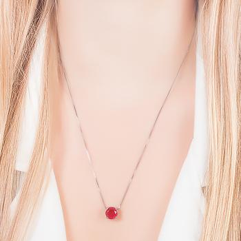 Conjunto Redondo Folheado Ródio Negro com Cristal Pink