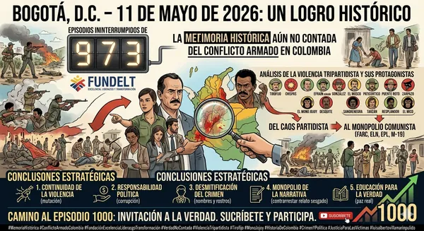 973 episodios de la memoria histórica de violencia comunista contra los colombianos, rotundo éxito de Fundelt