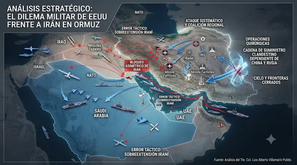 Análisis Estratégico sobre el dilema militar estadounidense frente a Irán en Ormuz
