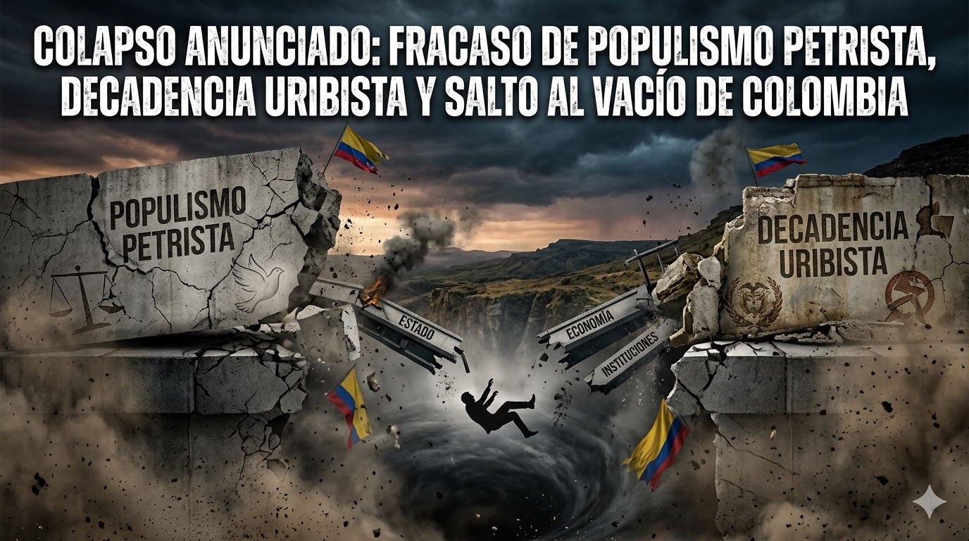 Colapso de hegemonías:  Fracaso dela mala fe de Petro, decadencia de Uribe y salto al vacío de Colombia