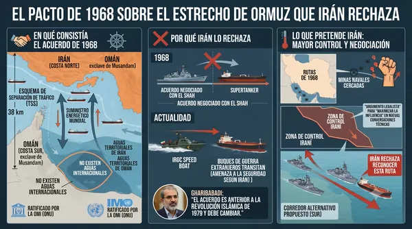 El Pacto de 1968 sobre las Rutas Marítimas en el Estrecho de Ormuz que Irán rechaza