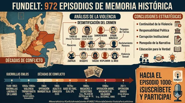 Fundelt está a 28 episodios de establecer récord inigualable de 1000 capítulos de la historia del conflicto armado en Colombia