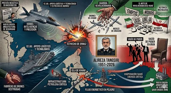 Muere Alireza Tangsiri, guardián del caos en Estrecho de Ormuz. ¿Decapitó Israel estrategia naval iraní?