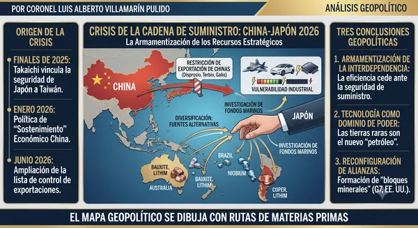 Nuevo frente Geopolítico en la guerra de los minerales entre China y Japón