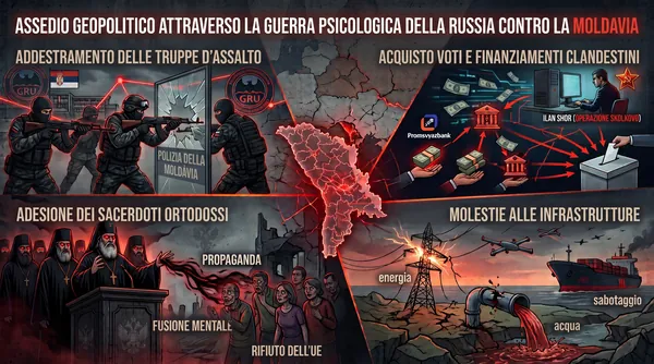 Accerchiamento geopolitico e di guerra psicologica della Russia contro la Moldavia